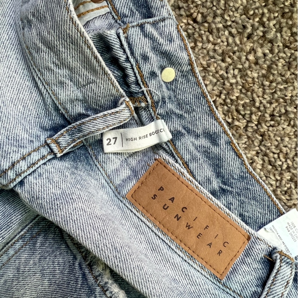 PacSun Eco Light Blue Stretch High Waisted Bootcut Jeans